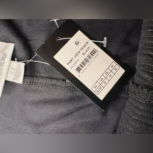 Avenue Jada Sequin Pant. Black Wide Leg Palazzo Pants - Picture 10 of 10